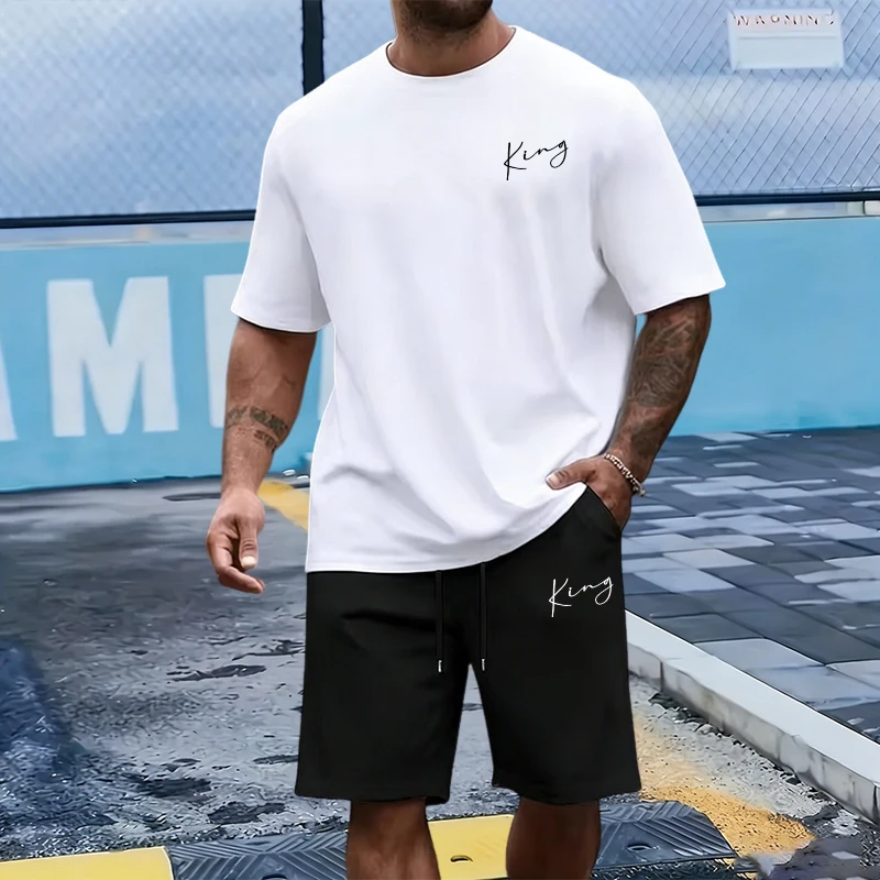King Letter Men's Set Cotton T - Mens Fashion Trend avis et prix