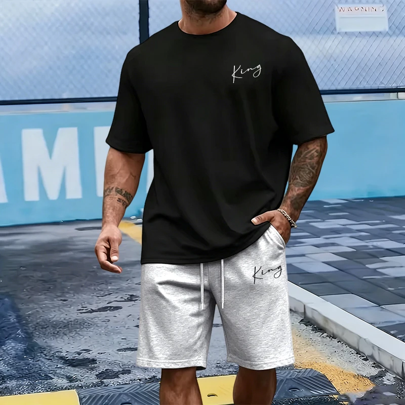 King Letter Men's Set Cotton T - Mens Fashion Trend avis et prix