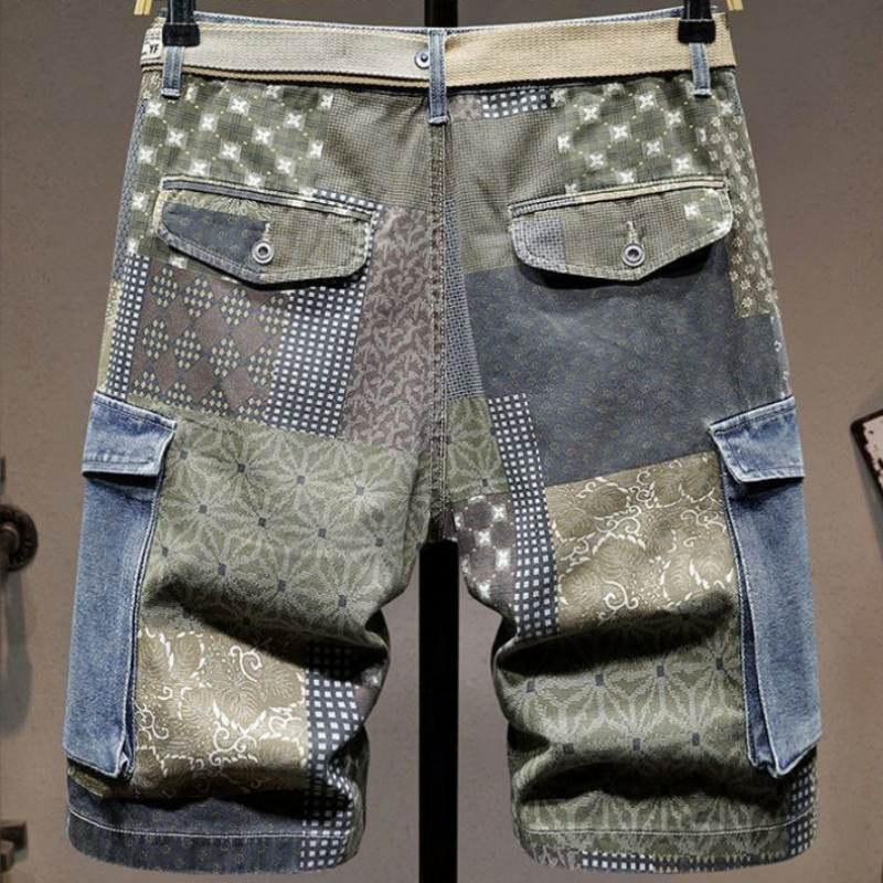 Graphic Man Denim Shorts Multi - Men'S Fashion Jeans avis et prix