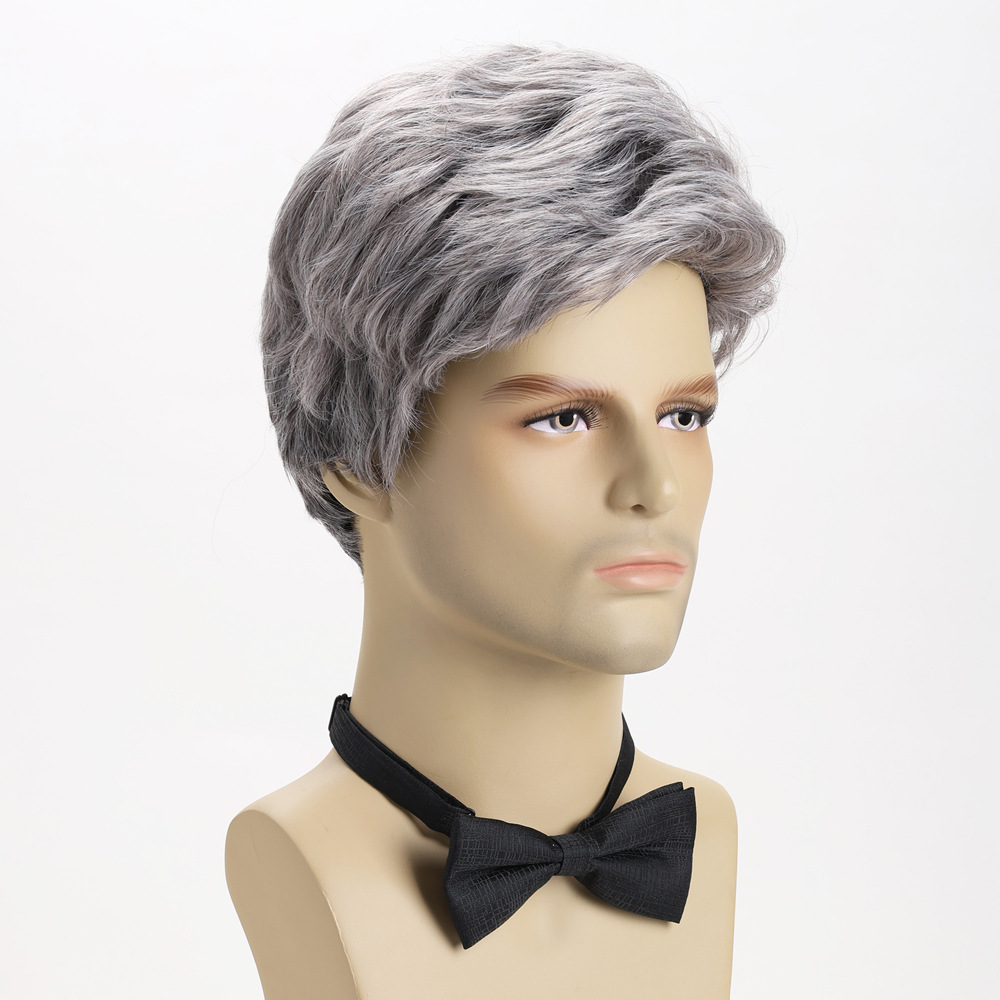 Synthetic Silver Grey Short Wi - Men Fashion Hair Style avis et prix