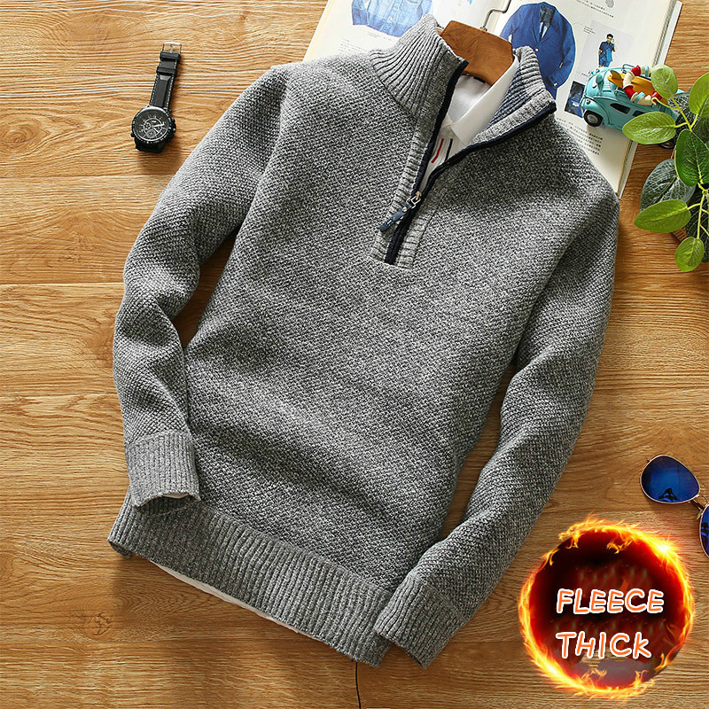 Men's Half-Zip Turtleneck Swea - Men'S Fashion Zip Sweater avis et prix