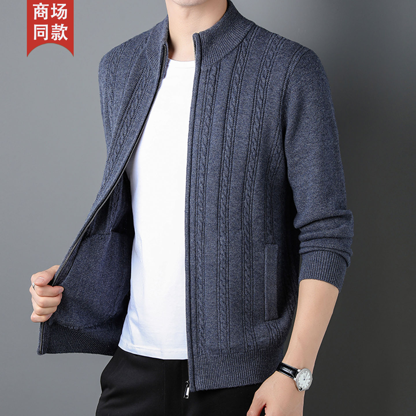 100% cashmere sweater men's ca - Men'S Fashion Zip Sweater avis et prix