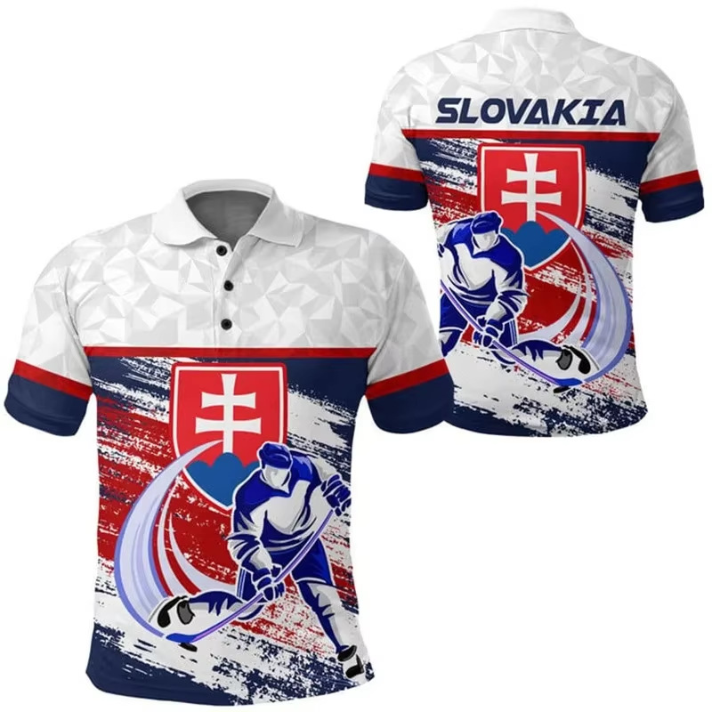 Slovakia Flag 3D Print Polo Sh - Men'S Fashion Golf Clothing avis et prix