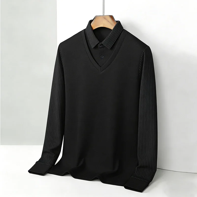 Men's Fake Two Piece Shirt Col - Men'S Tops Fashion avis et prix